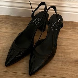 AGL snake print heel